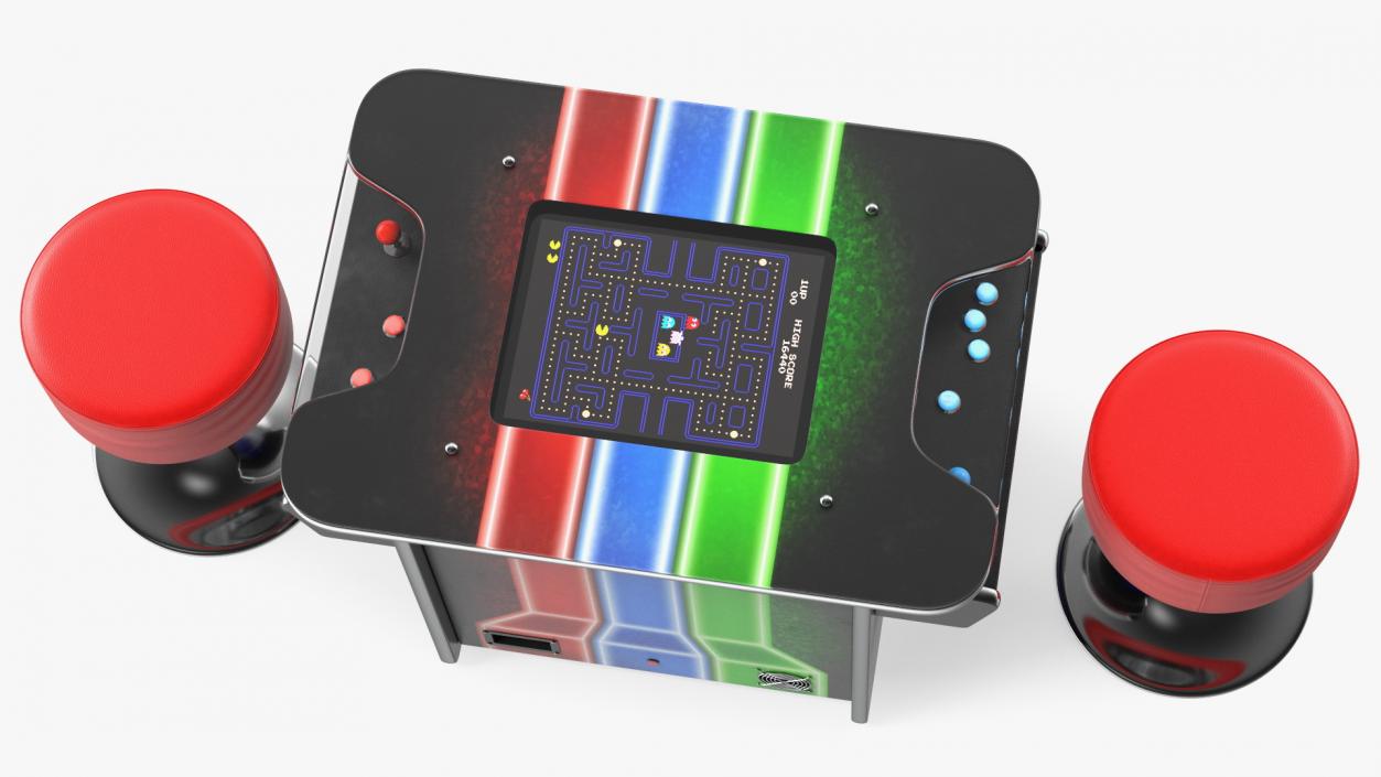 3D Cocktail Table Arcade Machine with Stools