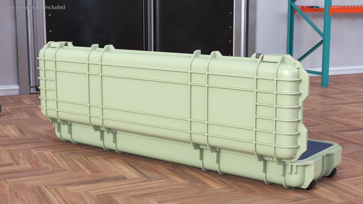 Open Military Hard Case Green 3D model