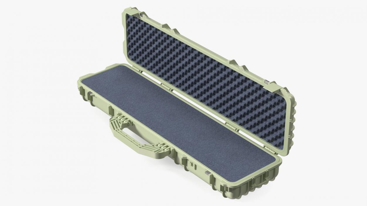 Open Military Hard Case Green 3D model