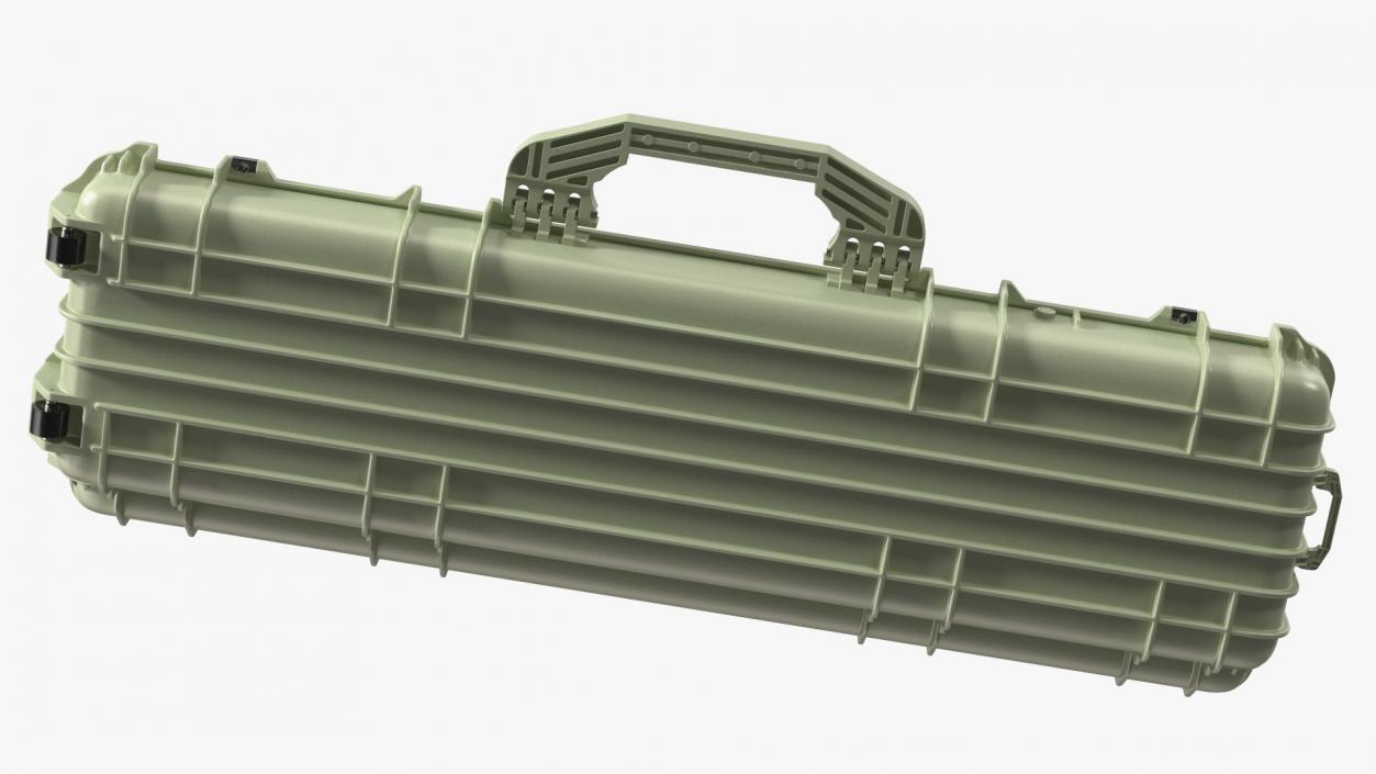 Open Military Hard Case Green 3D model