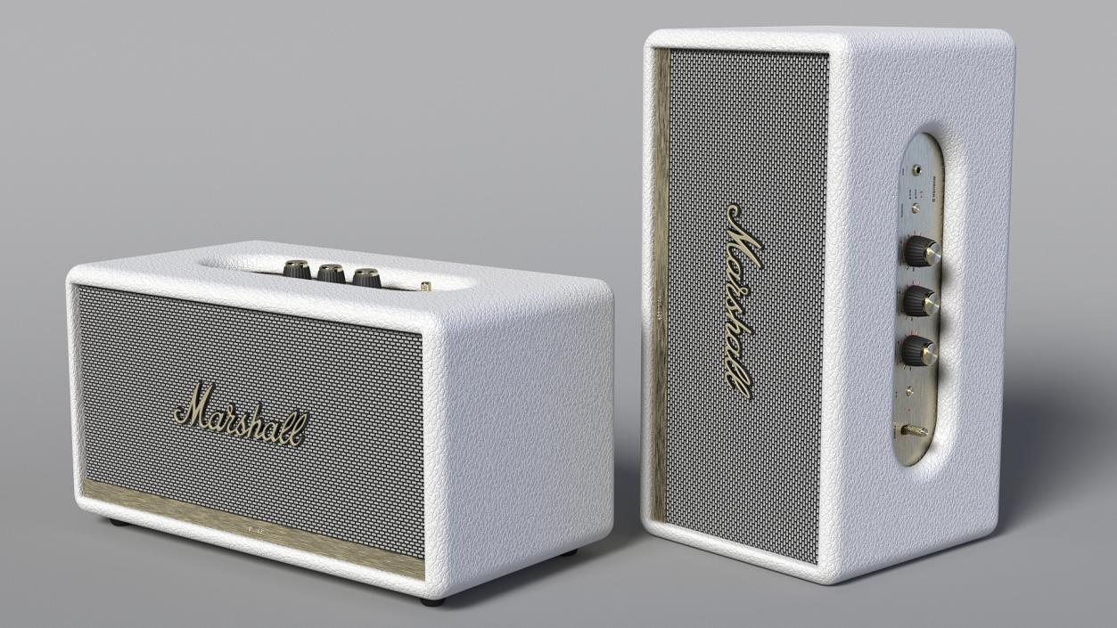 3D Marshall Stanmore II Wireless Bluetooth Speaker White model