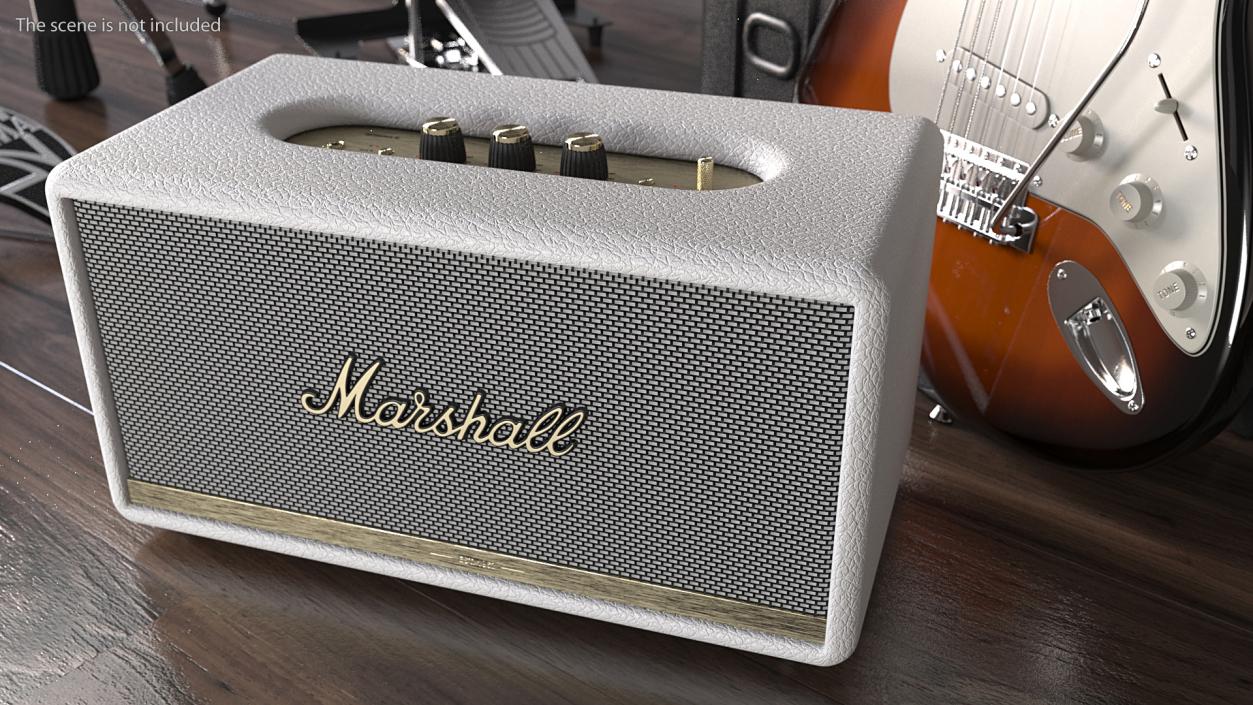 3D Marshall Stanmore II Wireless Bluetooth Speaker White model