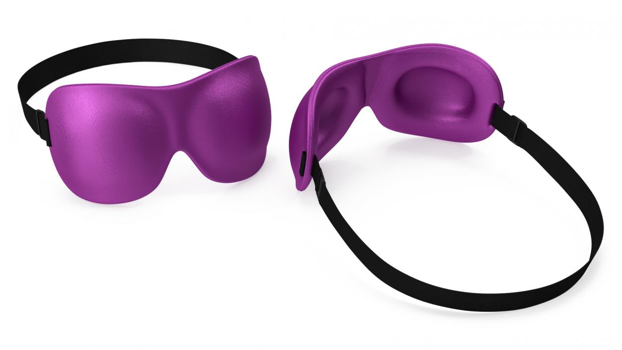 Woman Wearing Pink Eye Mask 3D