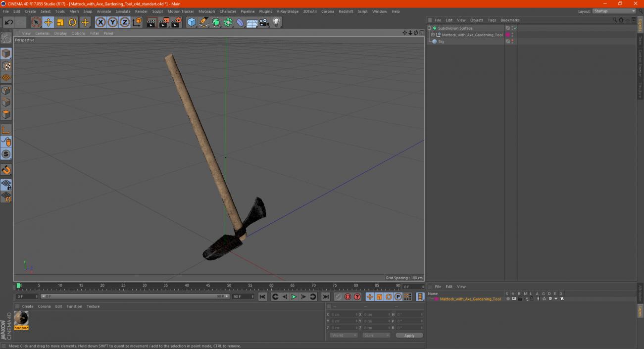 3D Mattock with Axe Gardening Tool