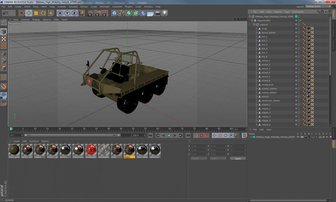 3D model Military High Mobility Vehicle ATMP