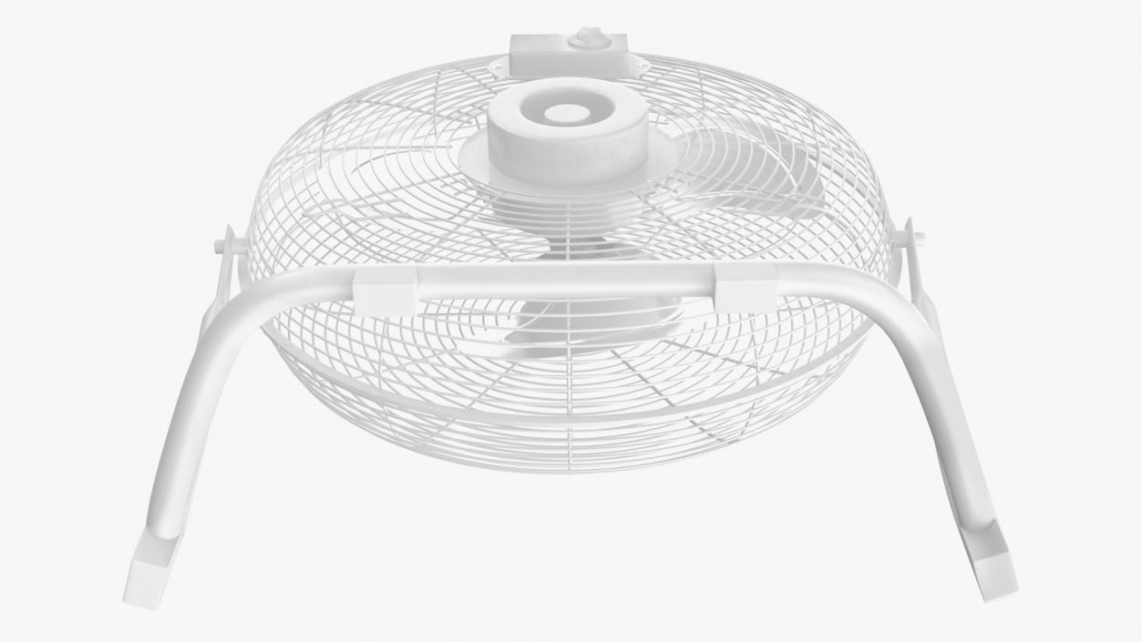 3D Compact Floor Fan White model