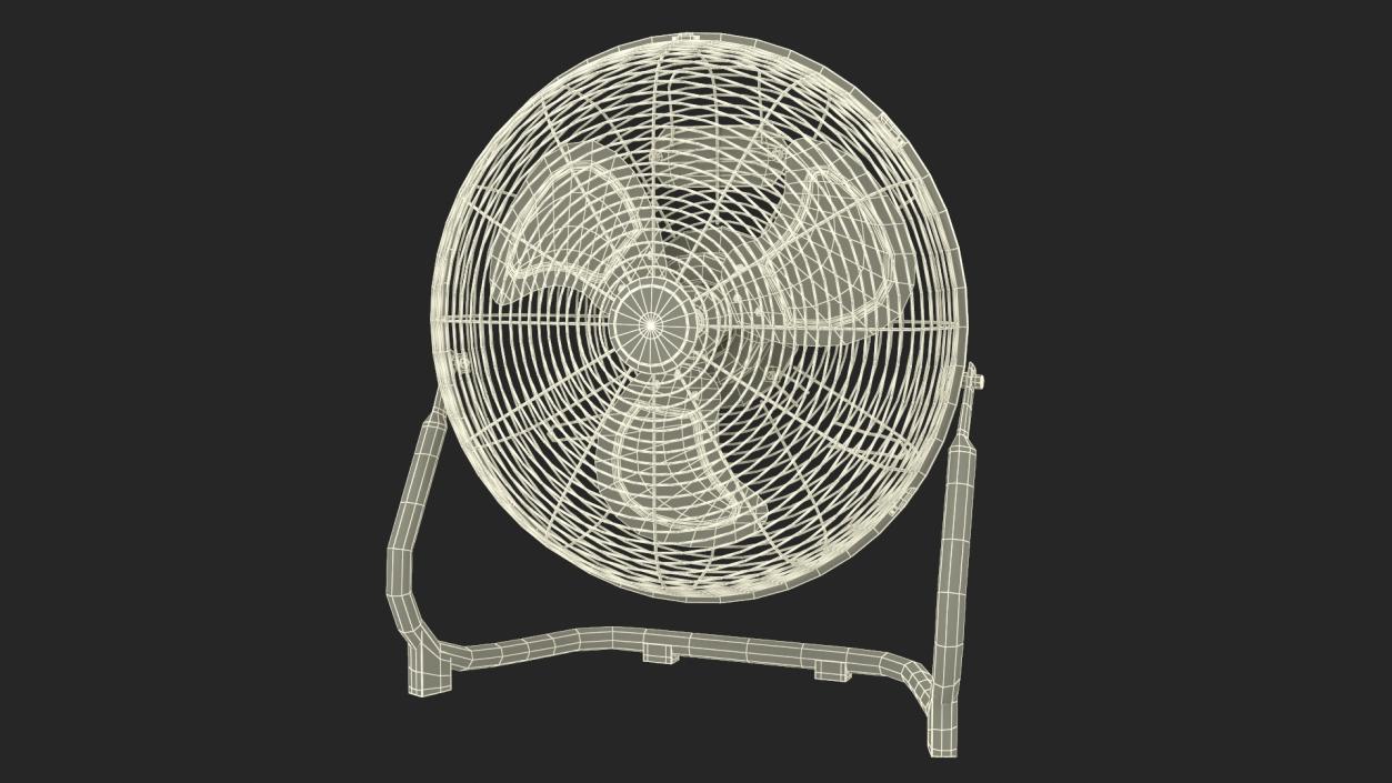 3D Compact Floor Fan White model