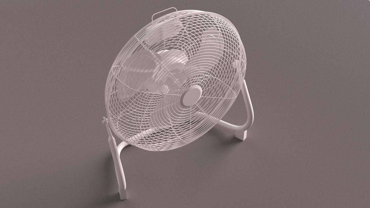 3D Compact Floor Fan White model