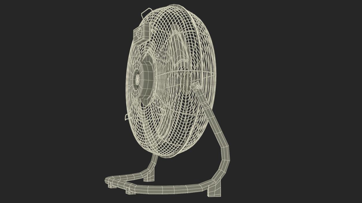 3D Compact Floor Fan White model