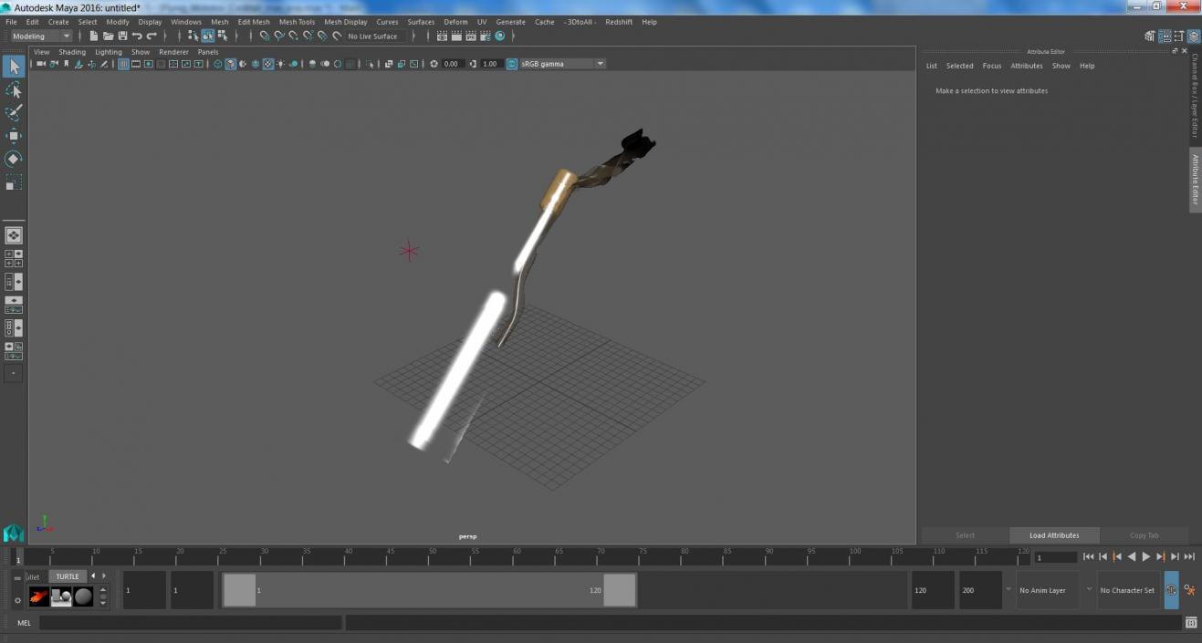 3D Flying Molotov Cocktail model