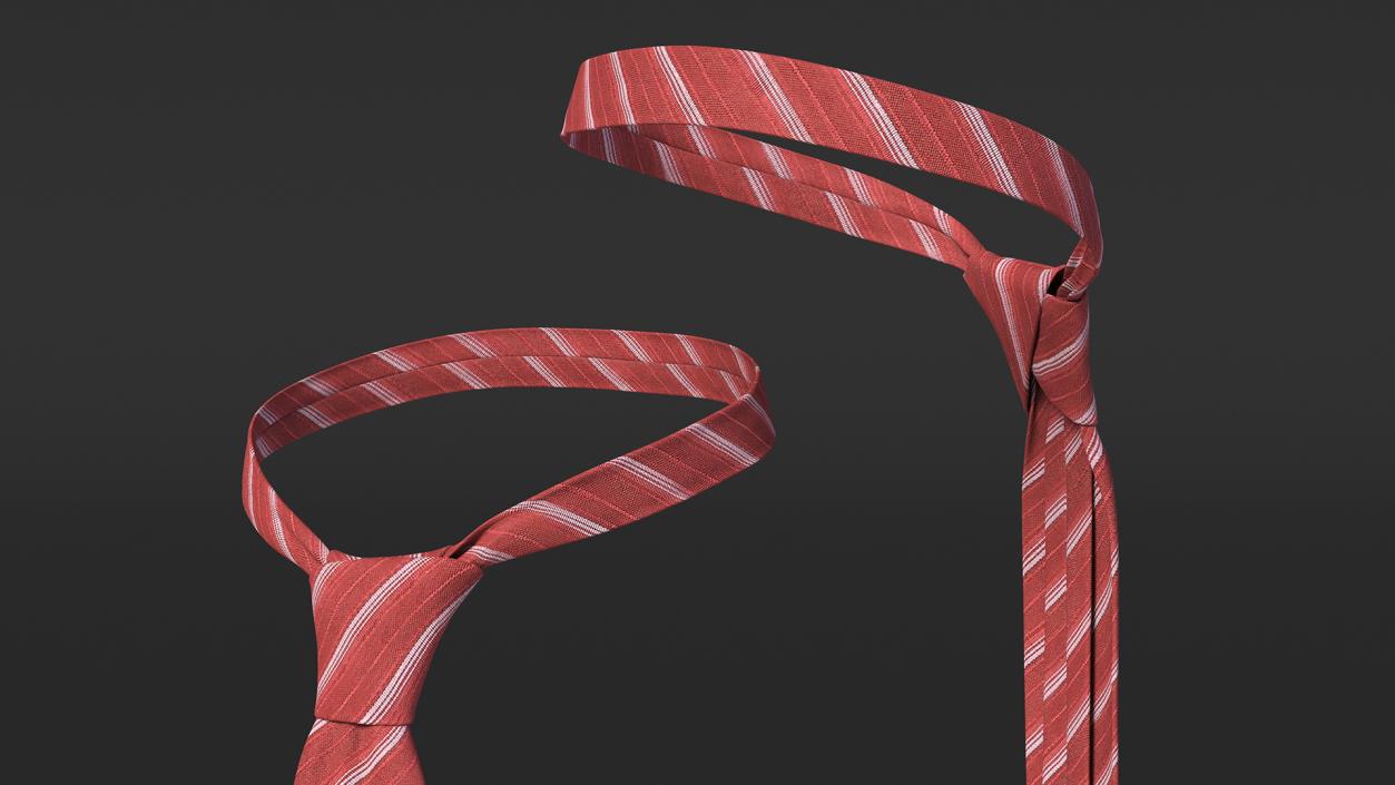 3D model Striped Necktie