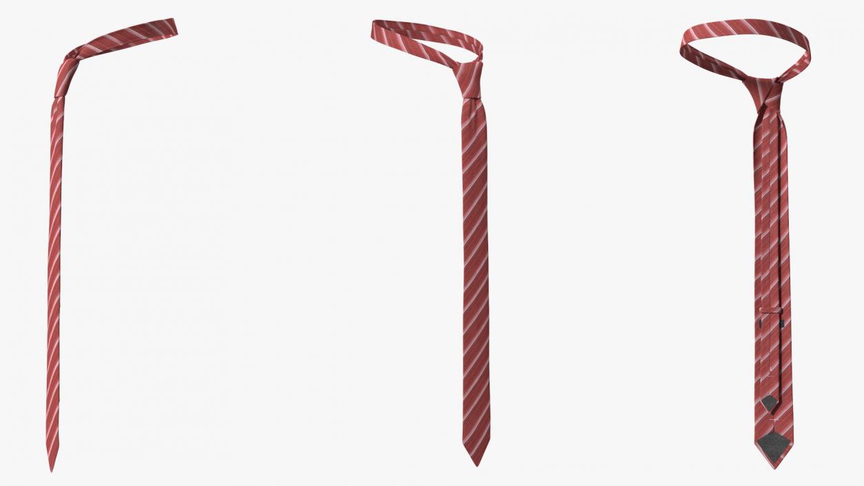 3D model Striped Necktie