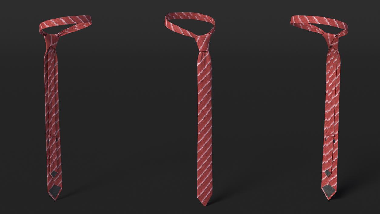 3D model Striped Necktie