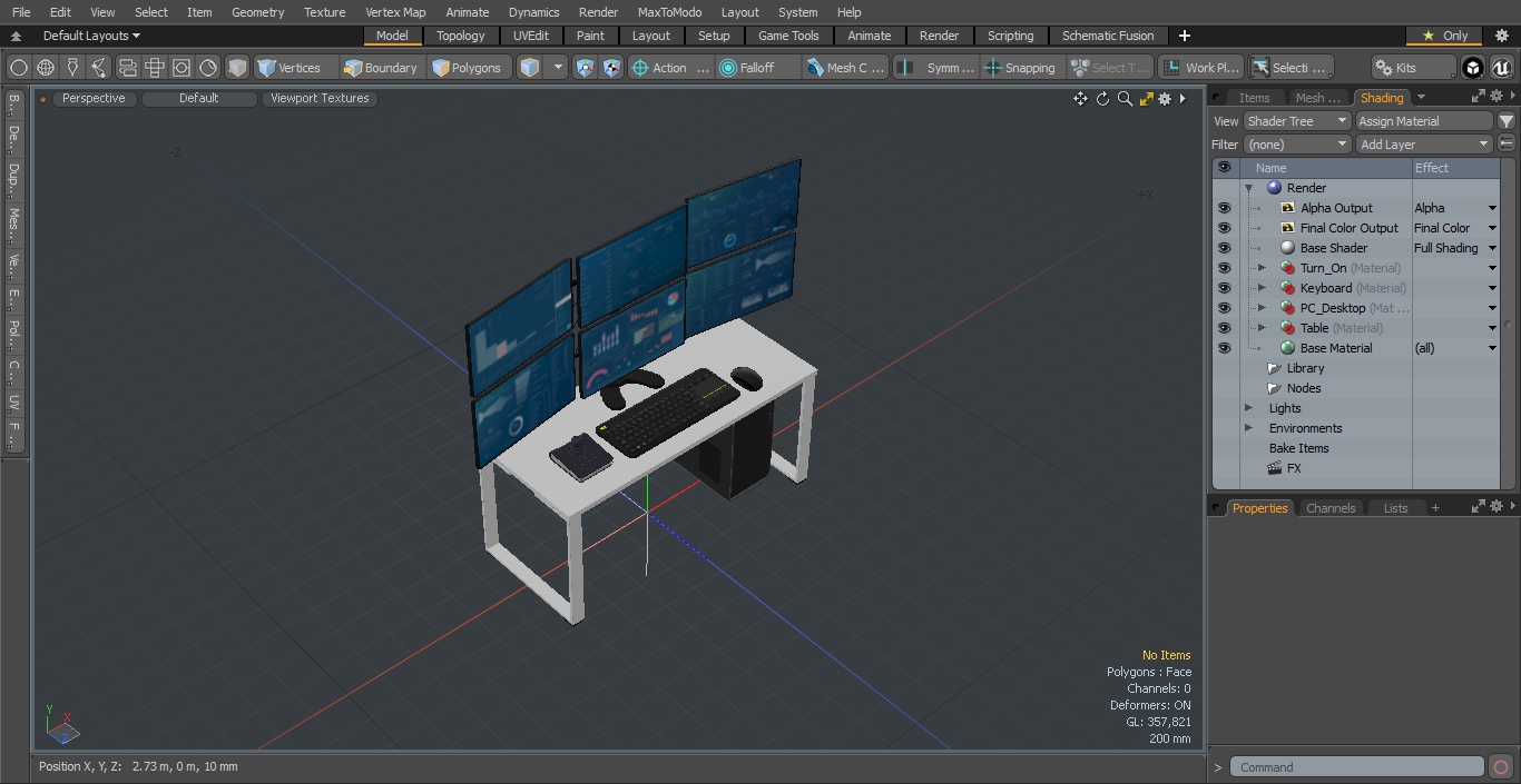 3D Factory Computer Monitors Light