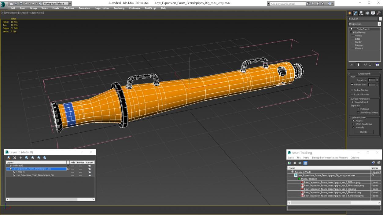 Low Expansion Foam Branchpipes Big 3D model