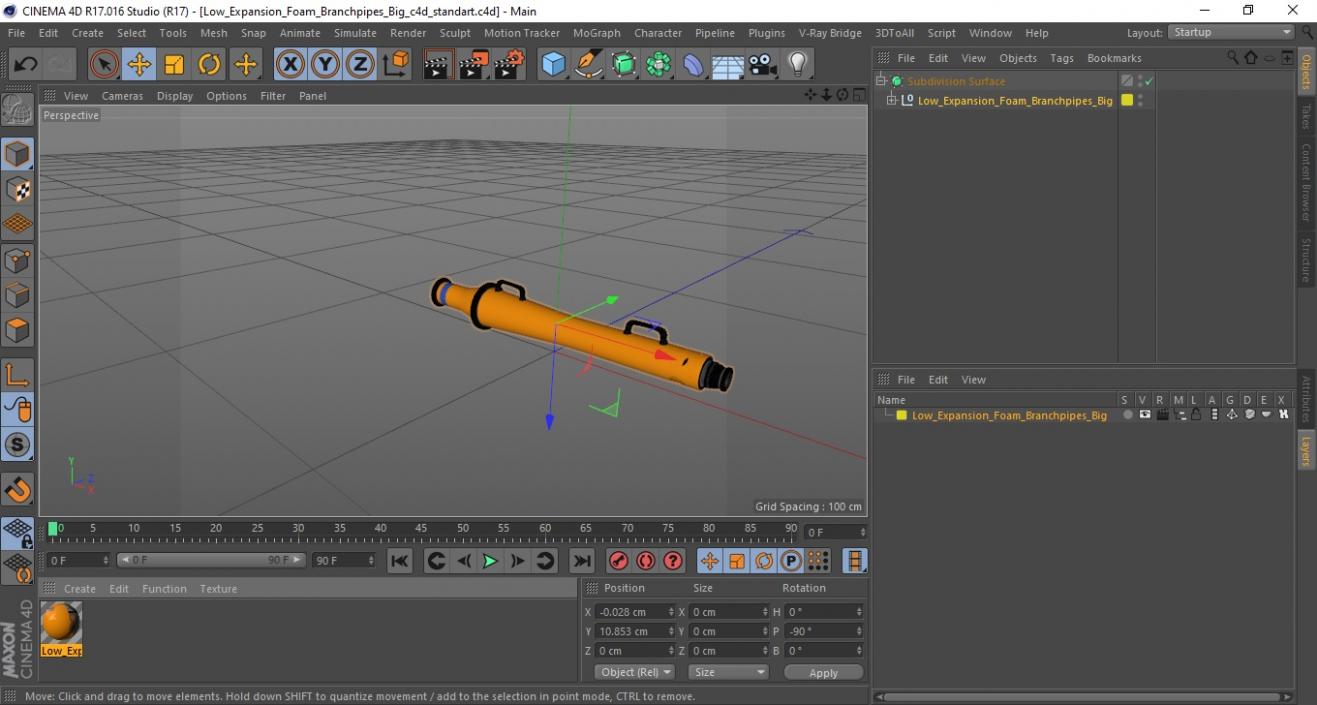 Low Expansion Foam Branchpipes Big 3D model