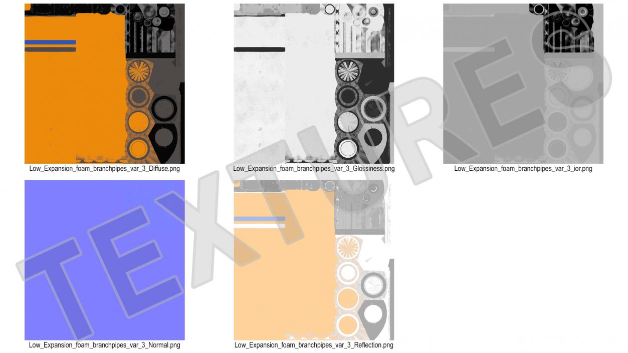 Low Expansion Foam Branchpipes Big 3D model