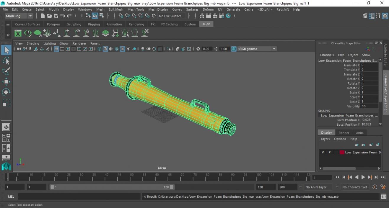 Low Expansion Foam Branchpipes Big 3D model