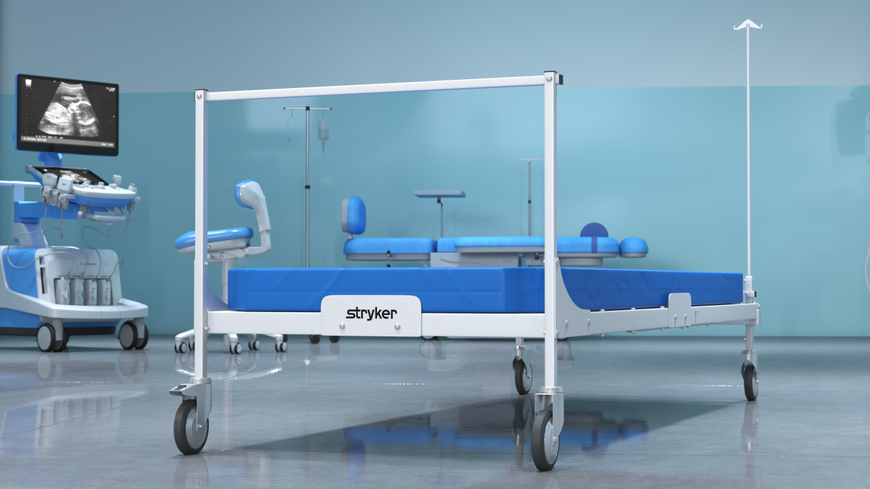 3D Stryker Emergency Relief Bed Flat model