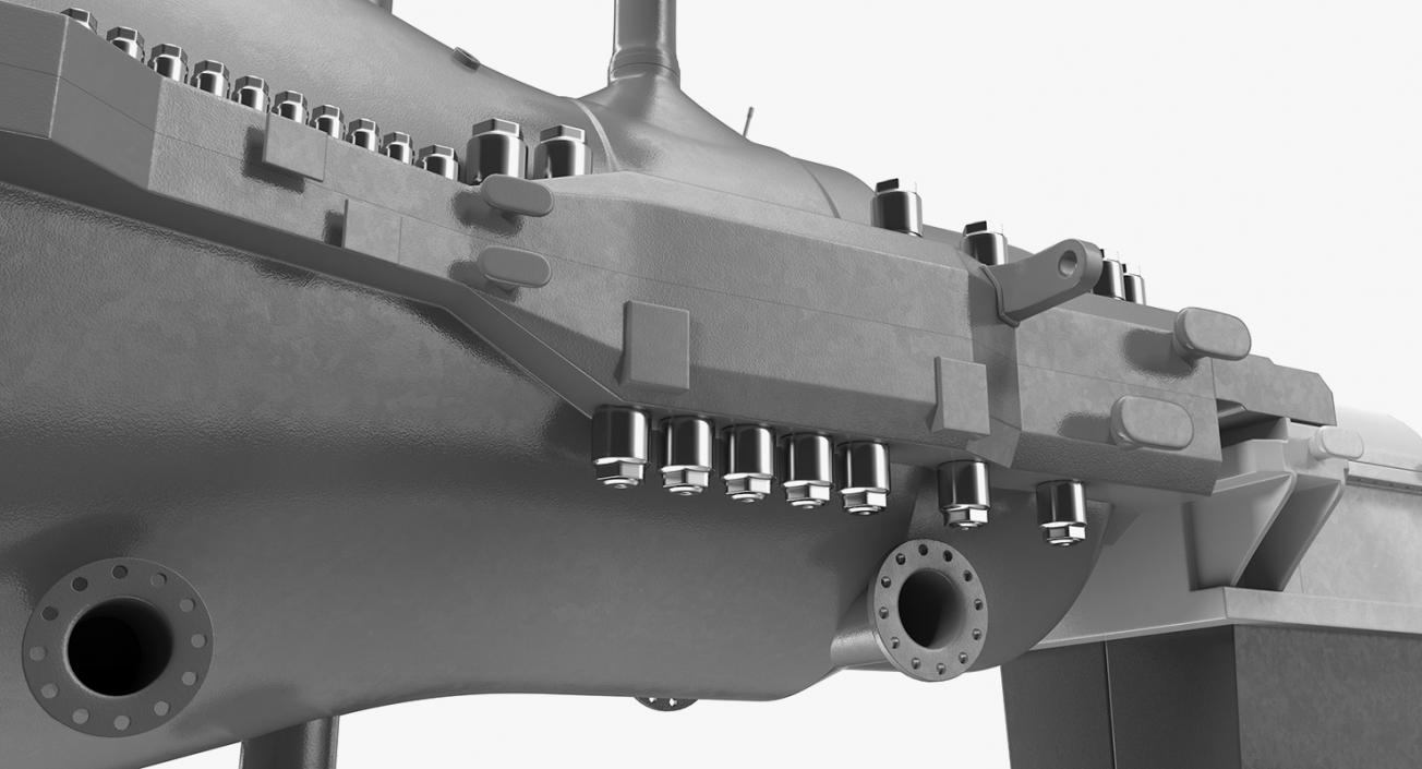 3D model Cross Section of Steam Turbine