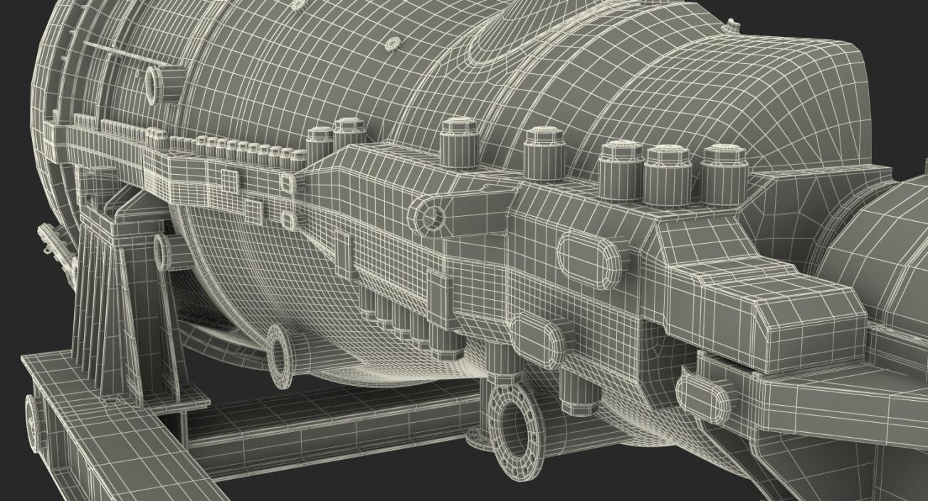 3D model Cross Section of Steam Turbine