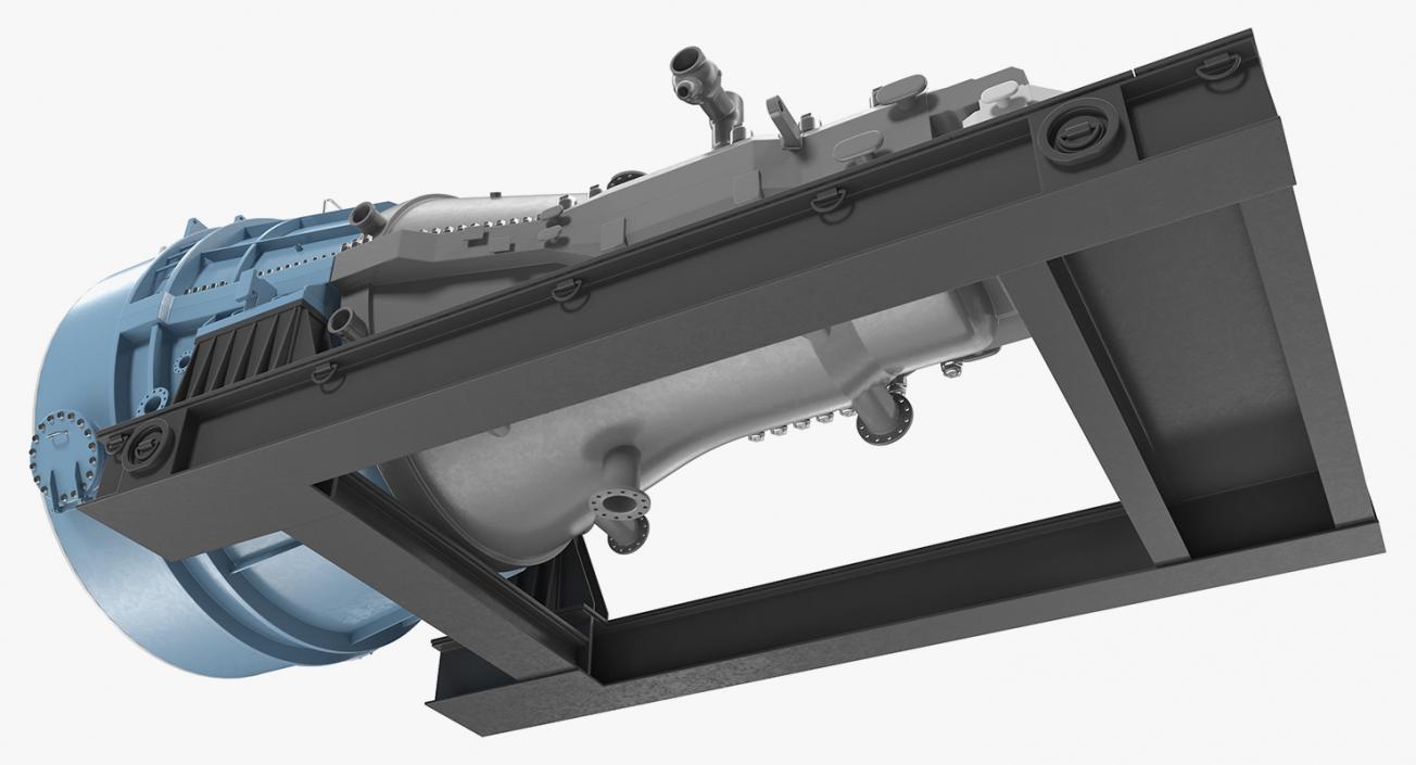 3D model Cross Section of Steam Turbine