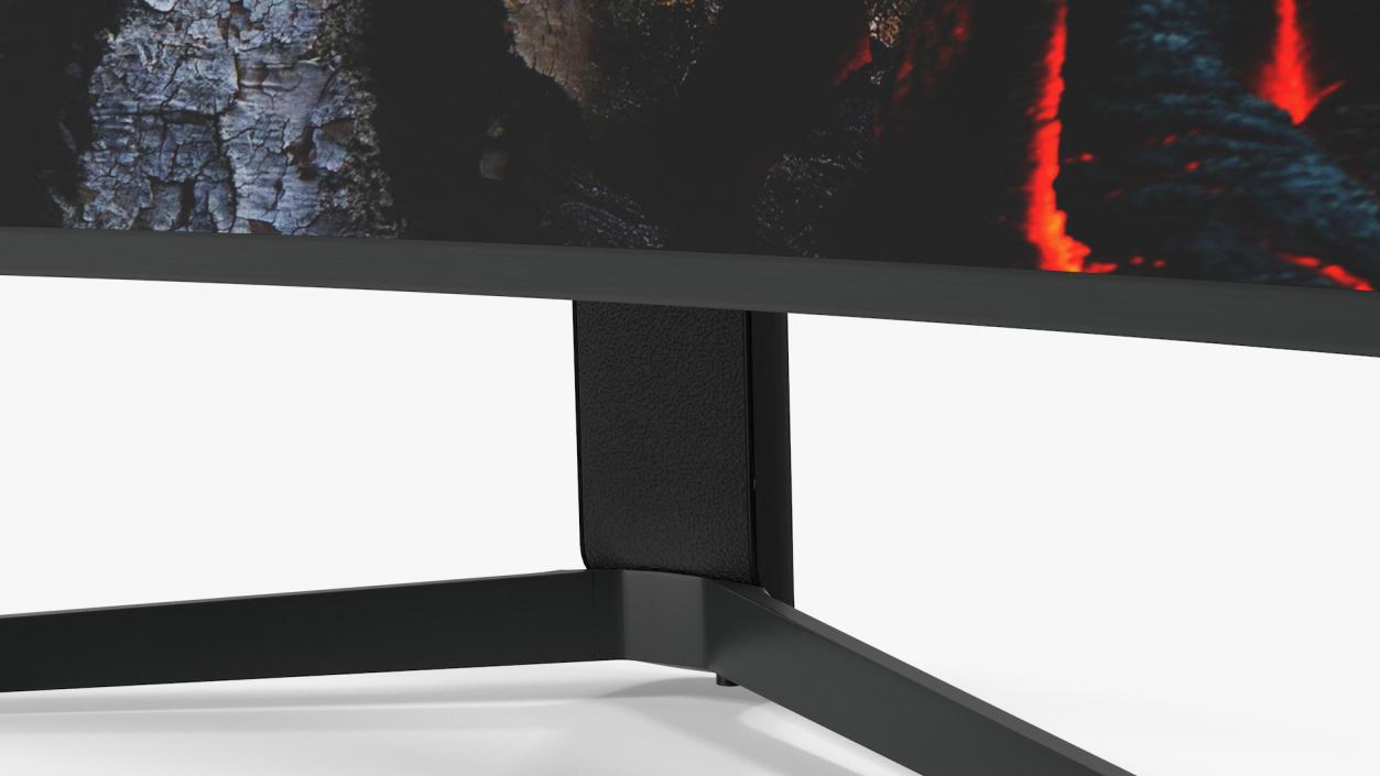 3D Curved Ultrawide Gaming Monitor Rigged model