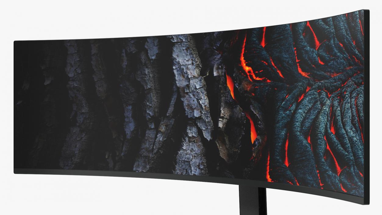 3D Curved Ultrawide Gaming Monitor Rigged model