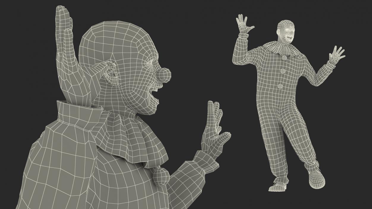 3D Bald Clown Dancing Pose model