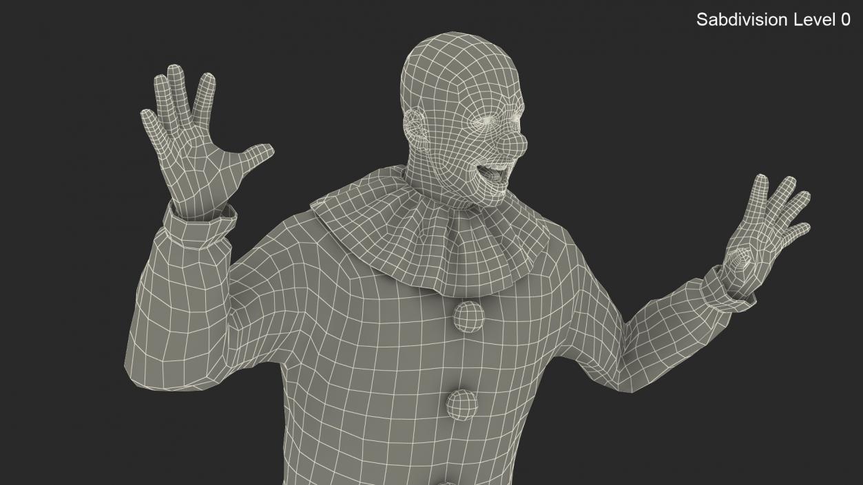 3D Bald Clown Dancing Pose model