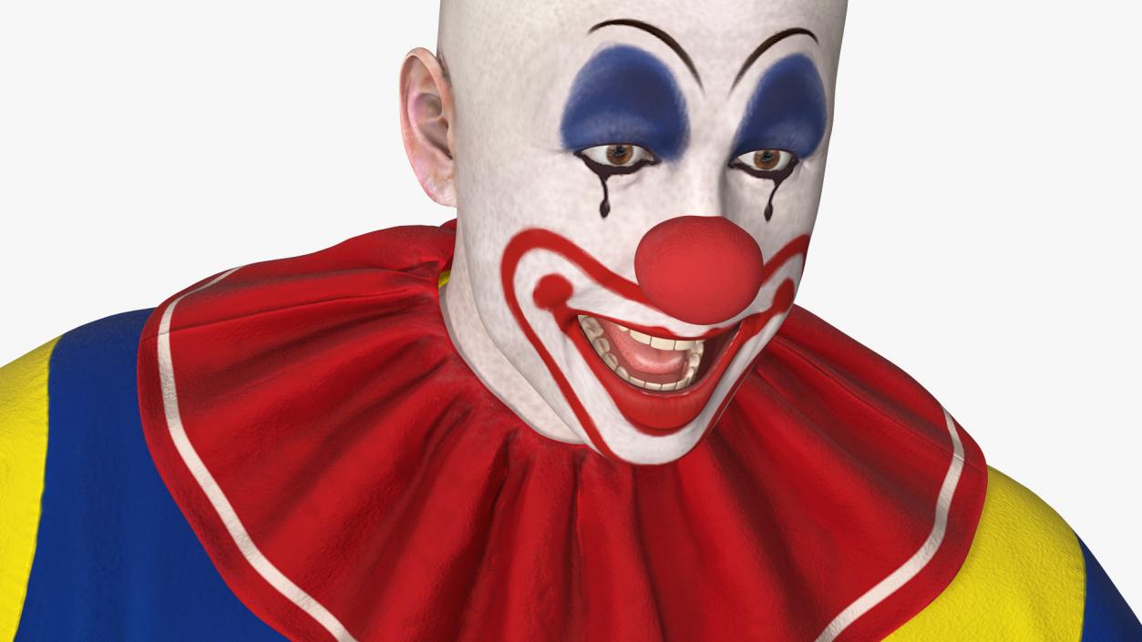 3D Bald Clown Dancing Pose model