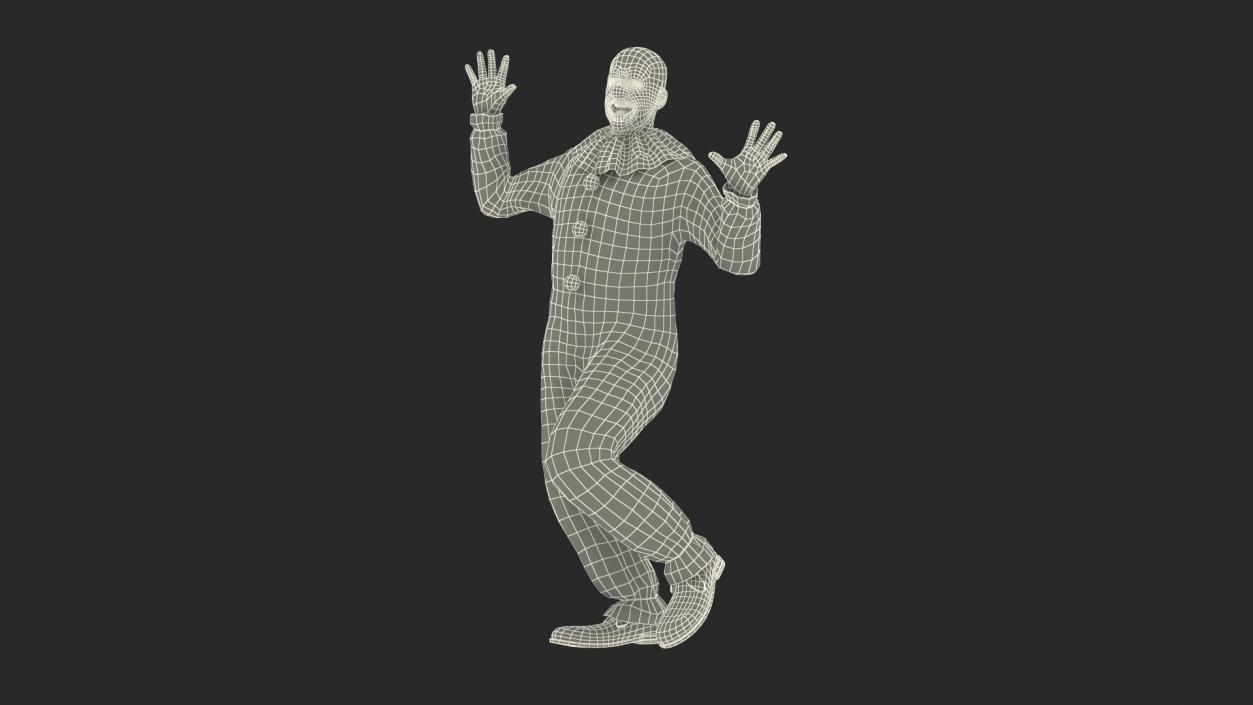 3D Bald Clown Dancing Pose model