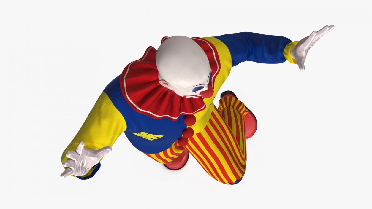 3D Bald Clown Dancing Pose model