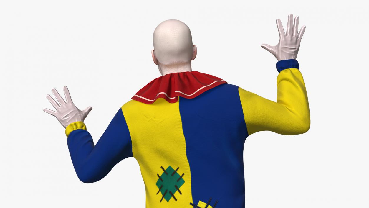 3D Bald Clown Dancing Pose model