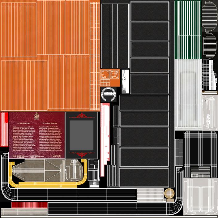 3D Theater Buildings Collection model