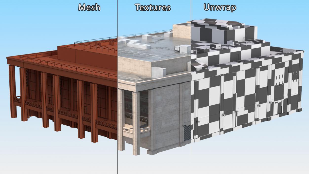 3D Theater Buildings Collection model