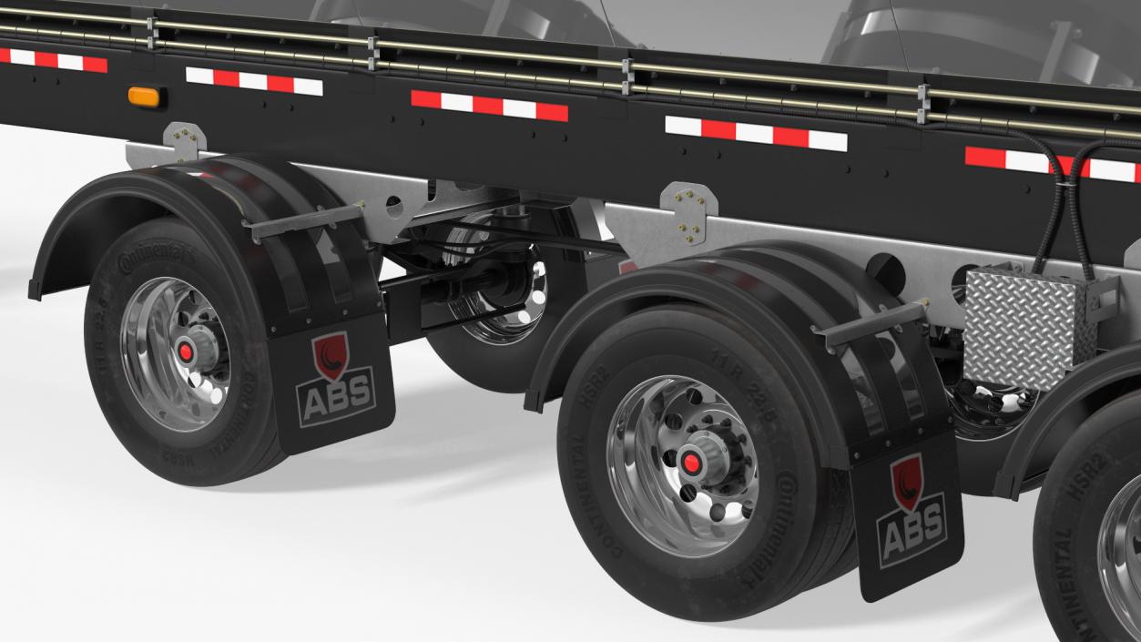 3D model Truck Mack CHU613 With Trailer ABS LRC Full Rigged