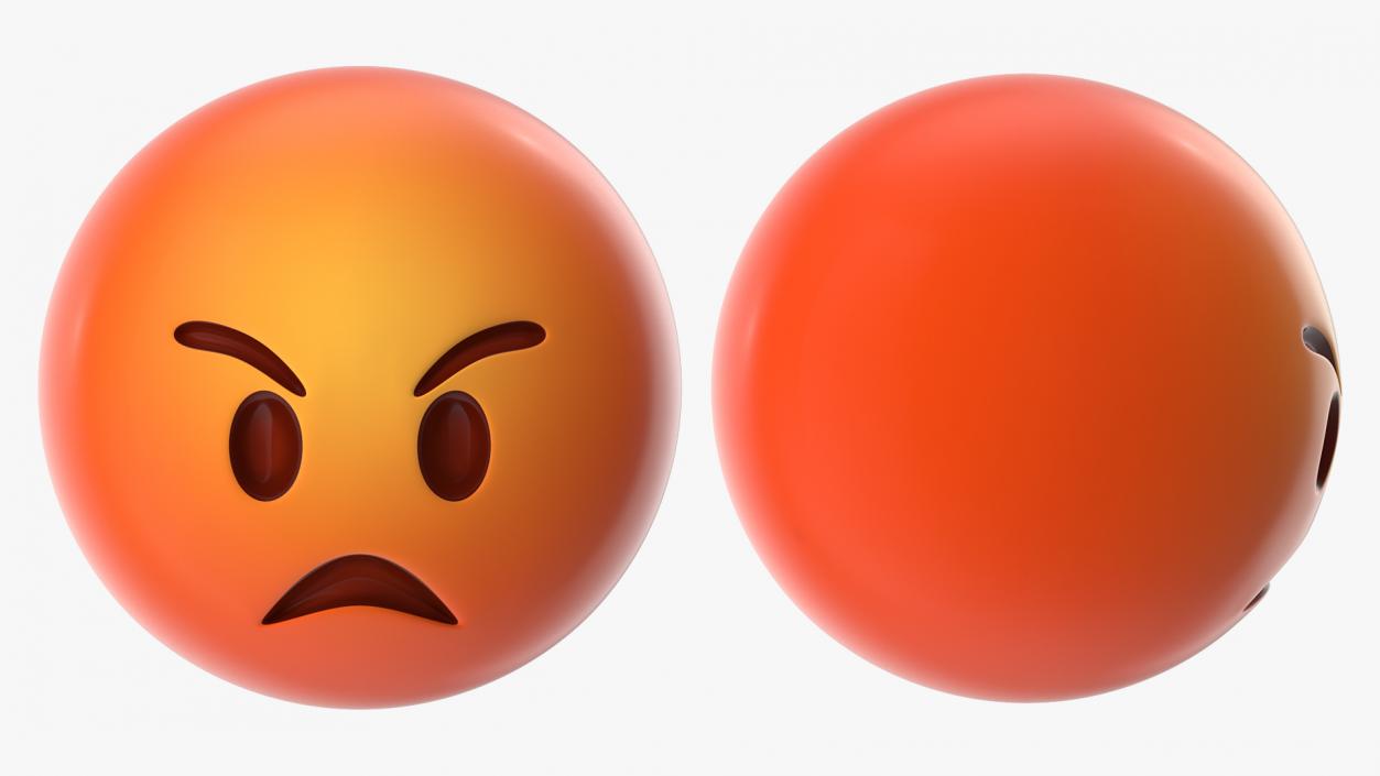 3D Emoji Angry Faces Collection model