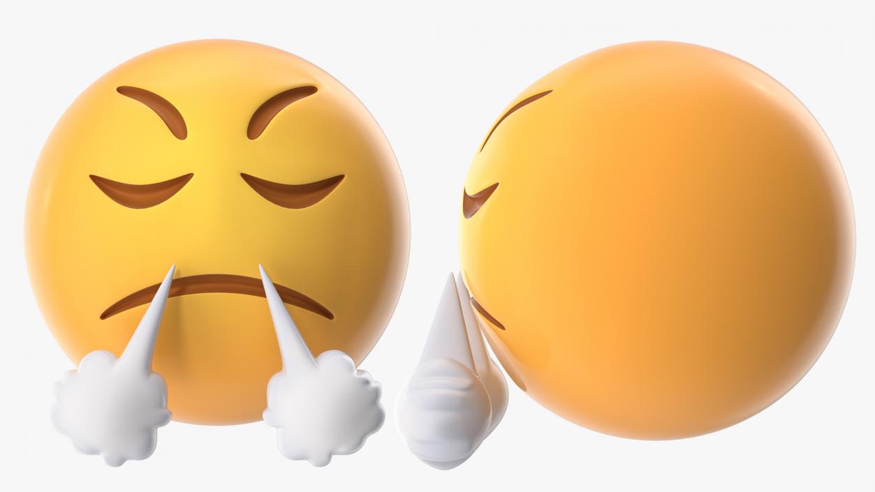 3D Emoji Angry Faces Collection model