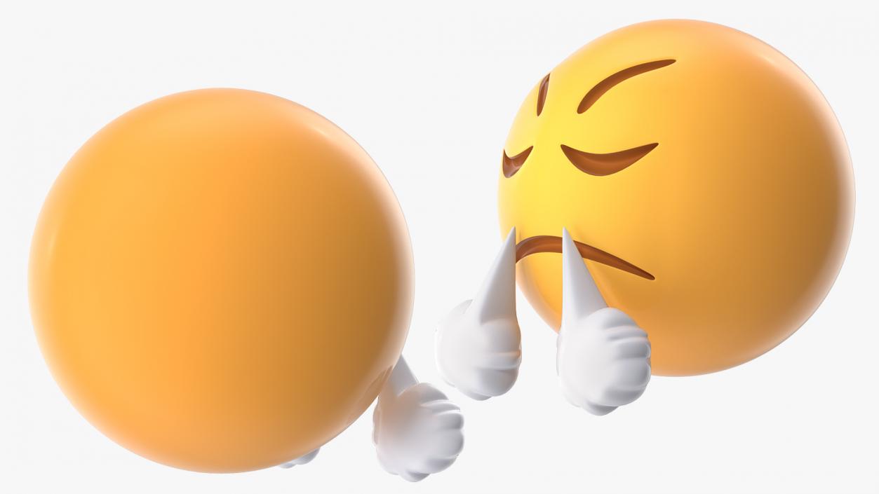 3D Emoji Angry Faces Collection model