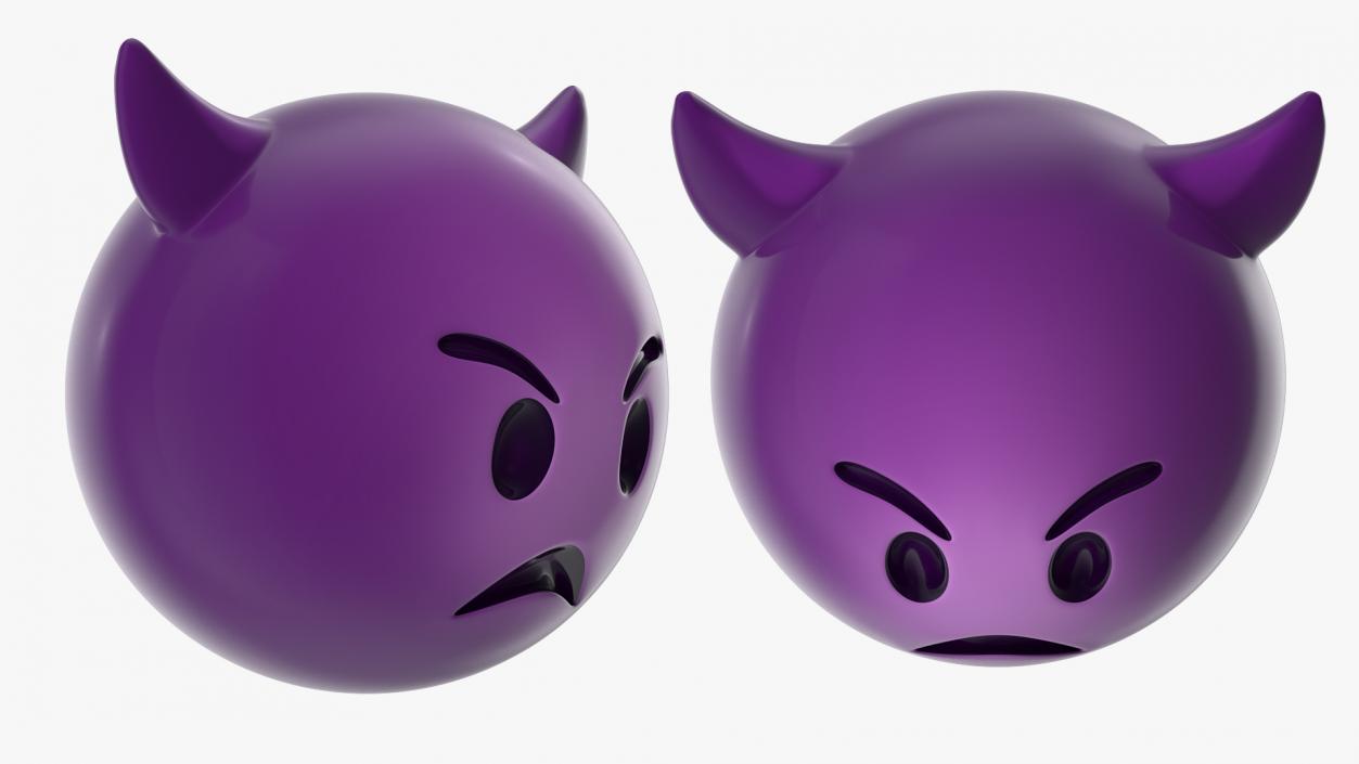 3D Emoji Angry Faces Collection model