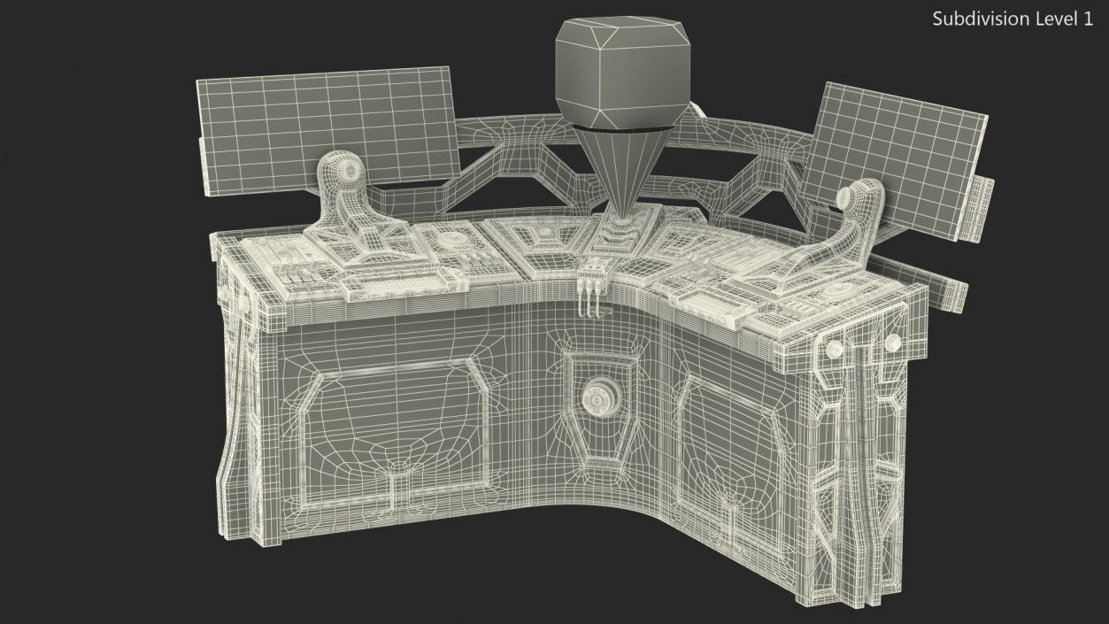 Sci Fi Corner Control Panel 3D