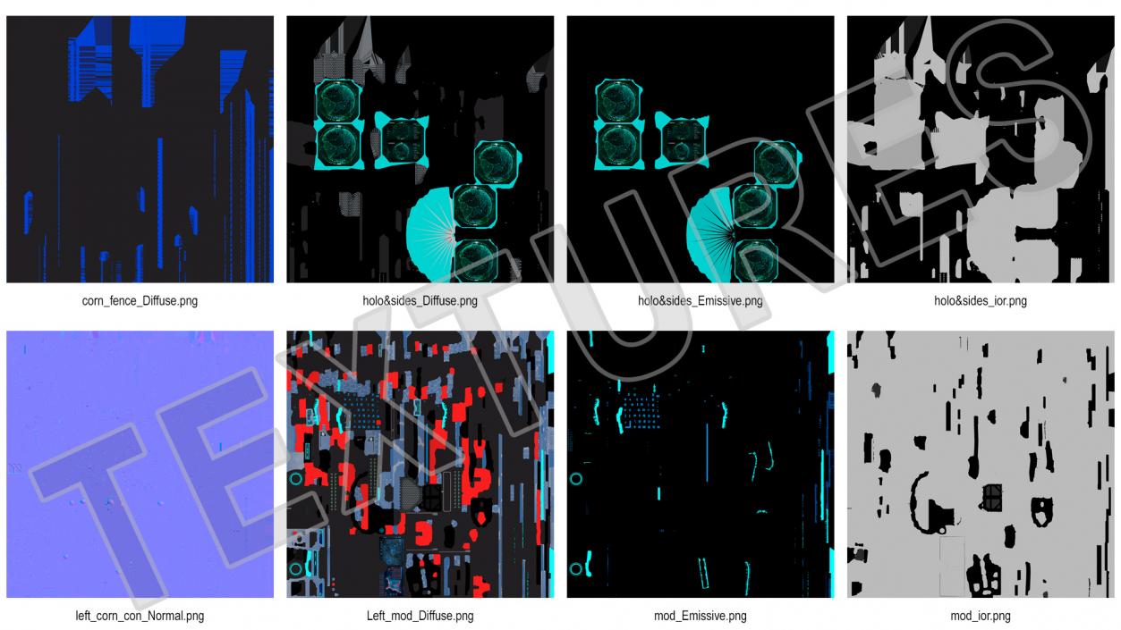 Sci Fi Corner Control Panel 3D