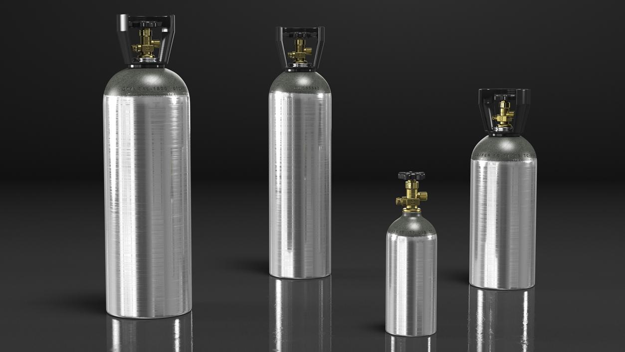 3D Aluminum Co2 Tank Set