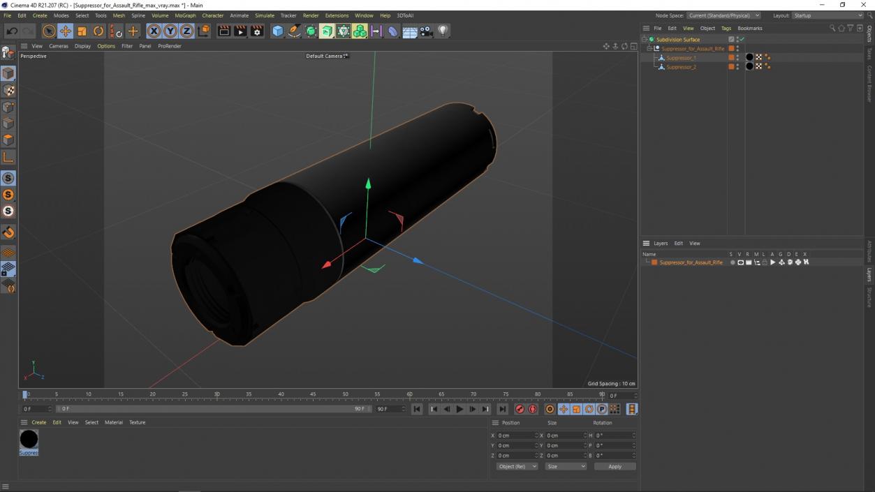 3D Suppressor for Assault Rifle model