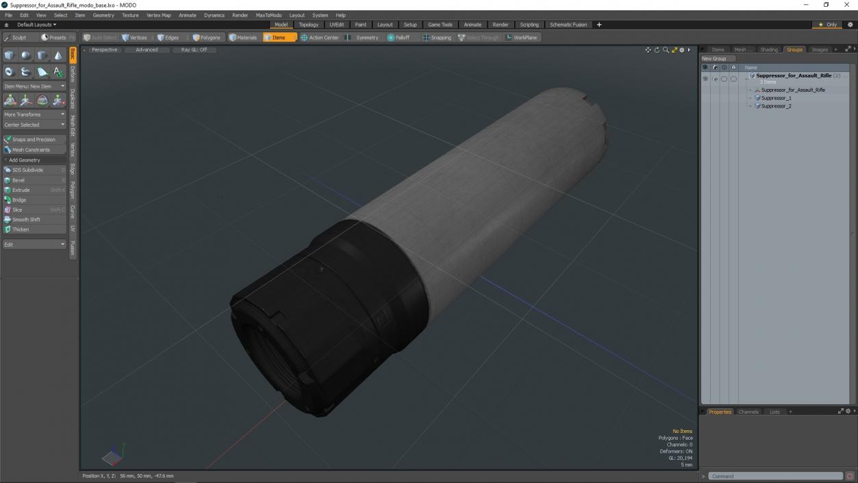 3D Suppressor for Assault Rifle model