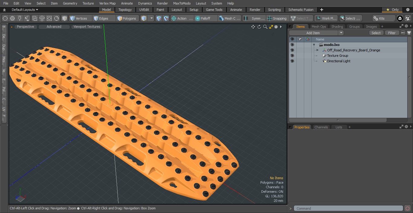 3D model Off Road Recovery Board Orange