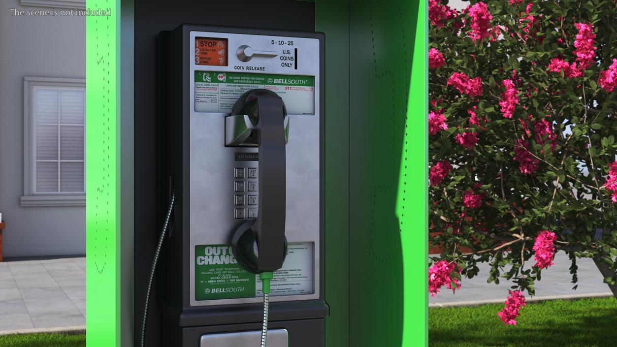 3D Public Payphone Booth