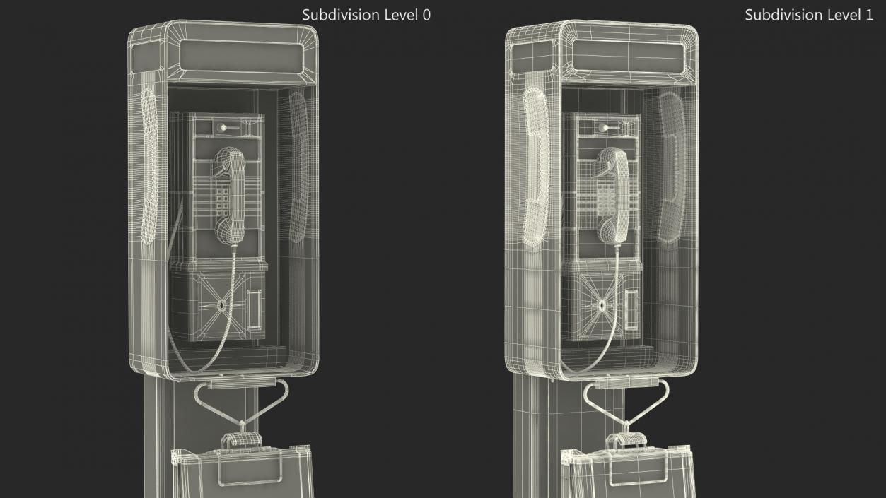 3D Public Payphone Booth