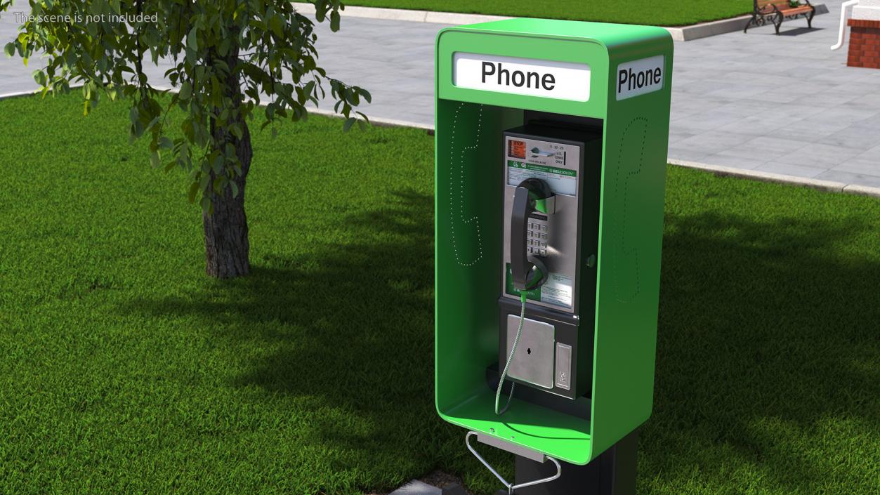 3D Public Payphone Booth